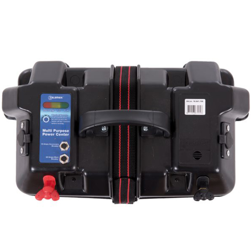 Talamex ACCUBAK MET QUICKFIT AANLSUITING MAX 60A & 2X12V EN ACCUTESTER