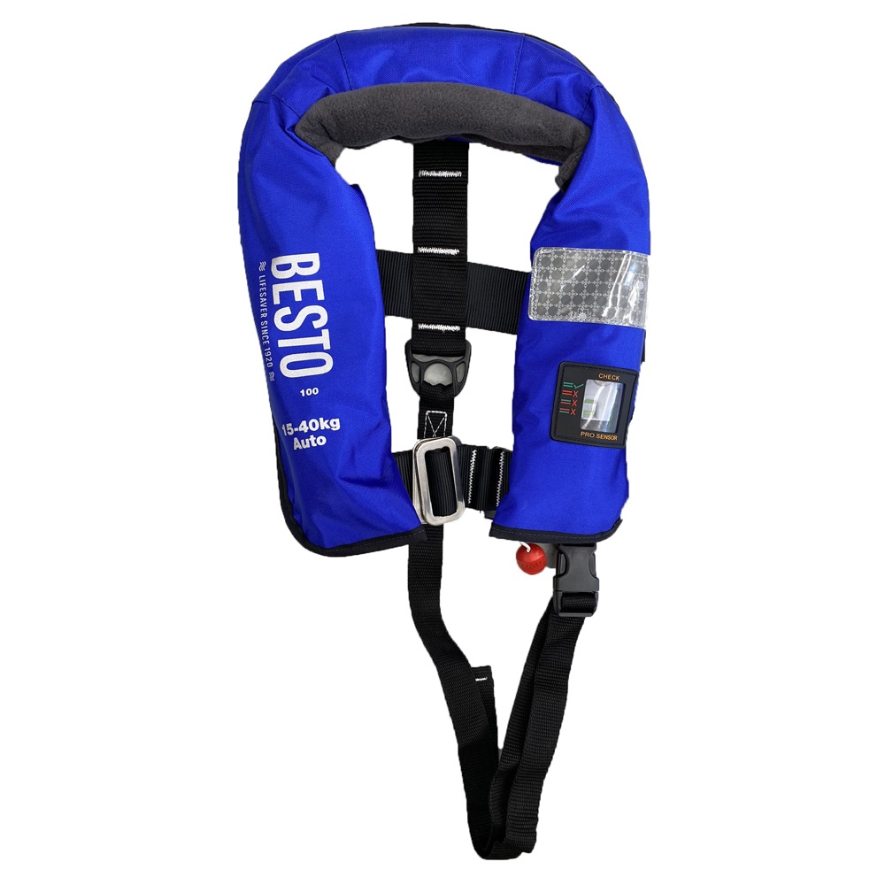 Besto automatisch reddingsvest pro junior 100n navy blauw 15-40kg