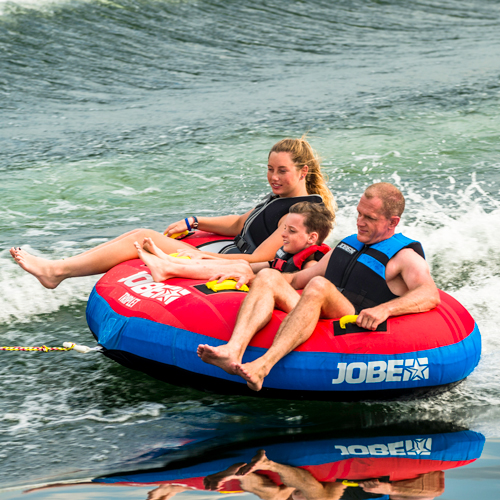 Jobe triplet 3 persoons funtube rood blauw