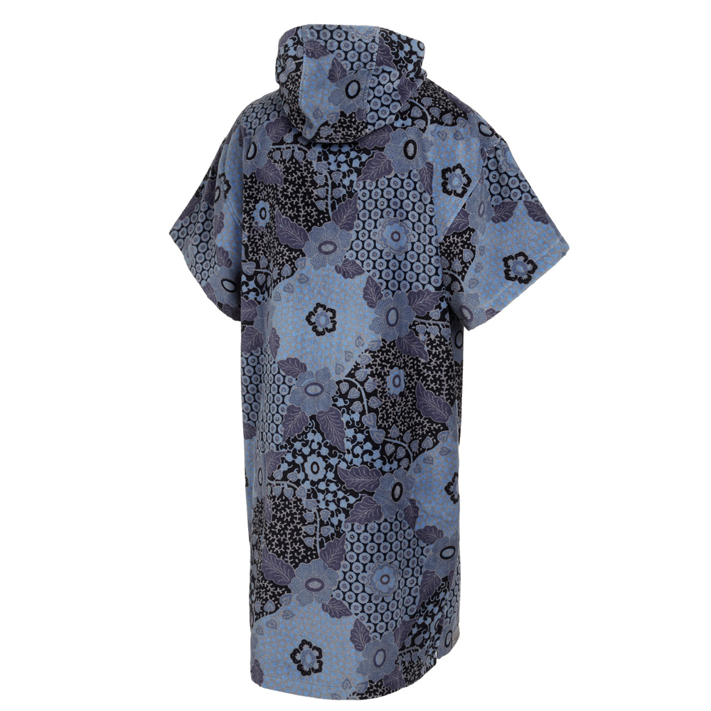 Mystic Poncho Velours AOP unisex blauw / zwart