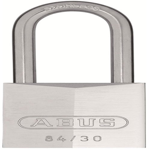 Abus Hangslot met verchroomde messing kast en rvs beugel hoog 30mm