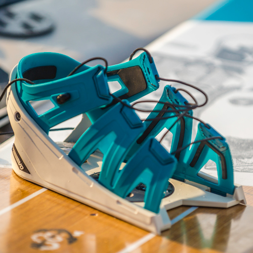 Jobe EVO wakeboardbinding skins teal blauw