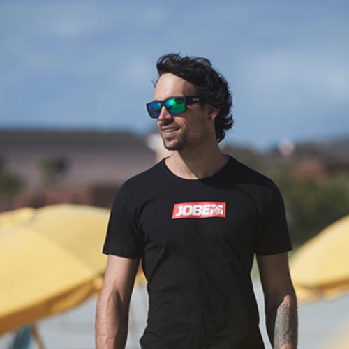 Jobe dim drijvende zonnebril zwart groen