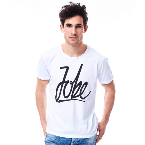 Jobe Heren t-shirt script wit