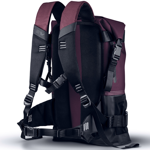 DEW avail 35L brick maroon waterdichte rugtas