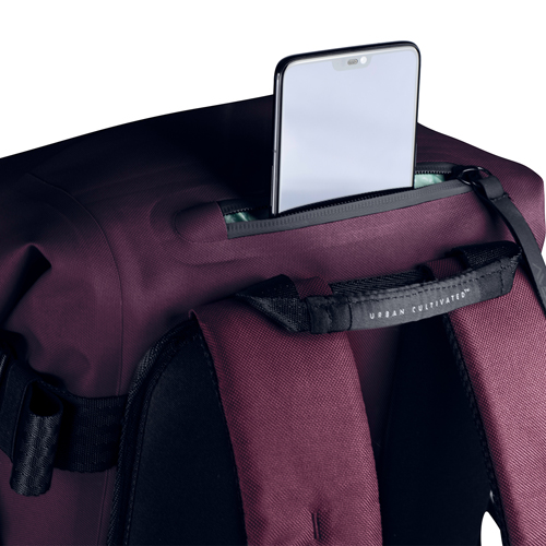 DEW avail 35L brick maroon waterdichte rugtas