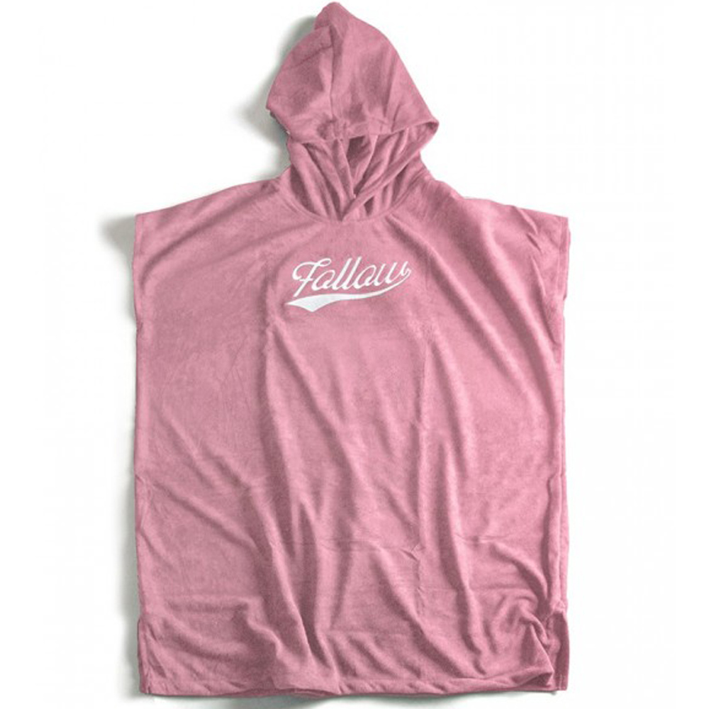 Follow Hooded Towelie Poncho  Pink