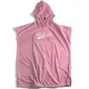 Follow Hooded Towelie Poncho  Pink