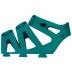 EVO wakeboardbinding skins teal blauw