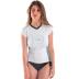 Rash Guard korte mouwen dames V-Neck wit