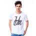 Heren t-shirt script wit
