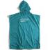 Hooded Towelie Poncho  Teal blauw